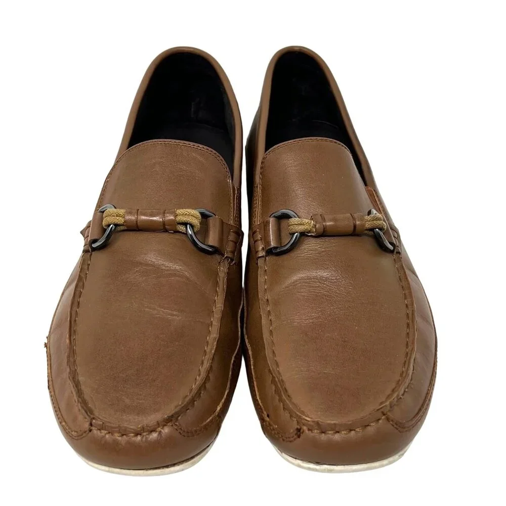Clarks Rage Mens 60683732 Leather Moc Toe Loafer‎ Cord and LeatherAccent 10.5